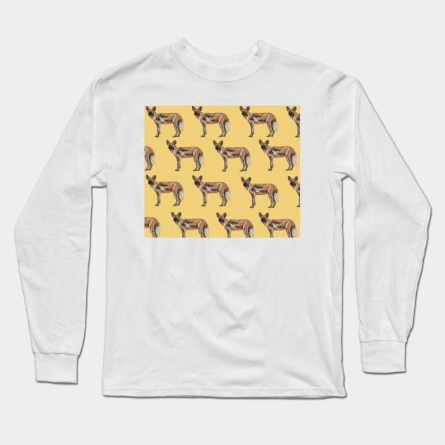 Amazing Painted Dog Long Sleeve T-Shirt by ButtonandSquirt